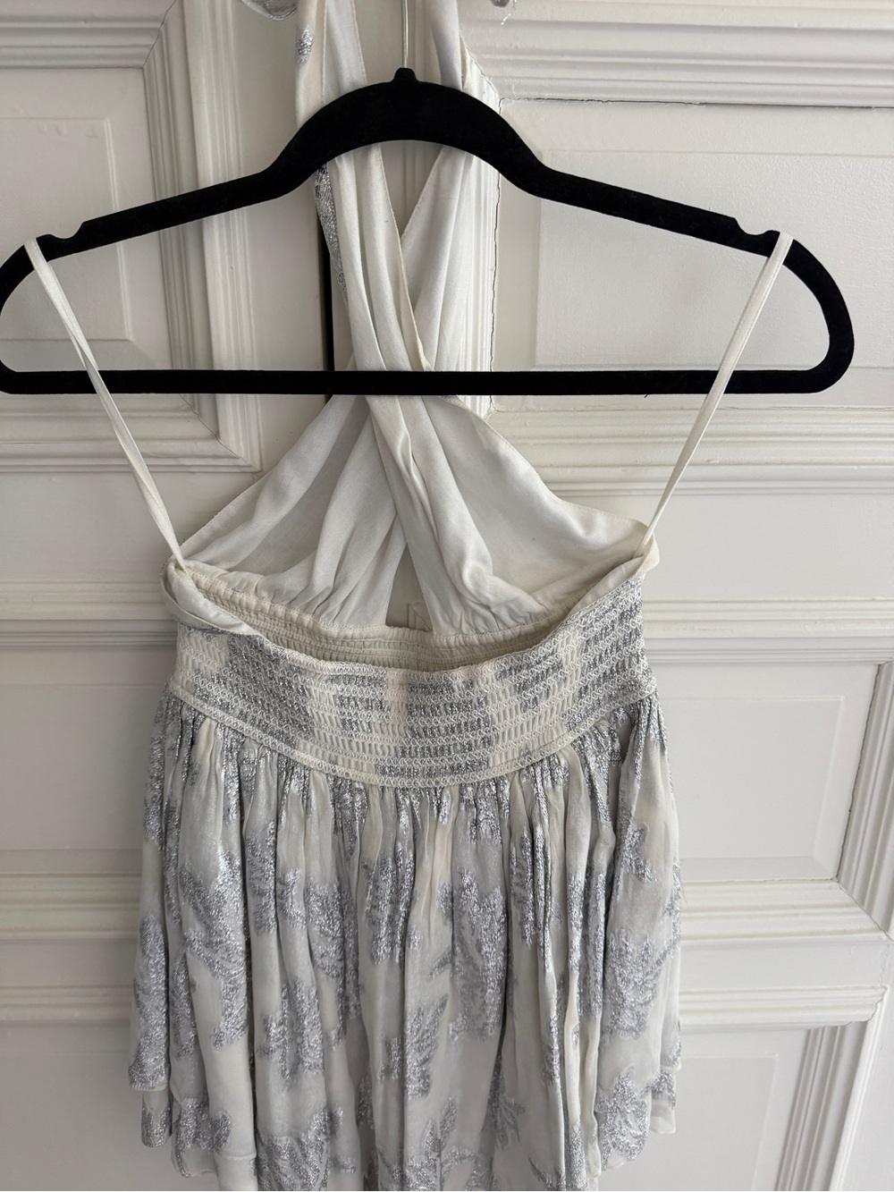 Rococo Sand Cream Dress with Silver Accents - Picture 5 of 7